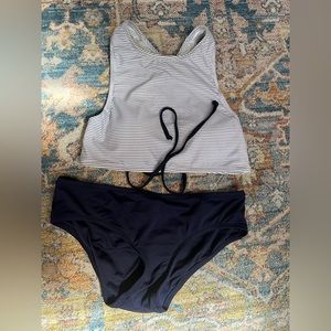 Gap Bikini with XS Navy bottoms and M Striped Top